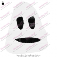 Halloween Simple Ghost Head Embroidery Design